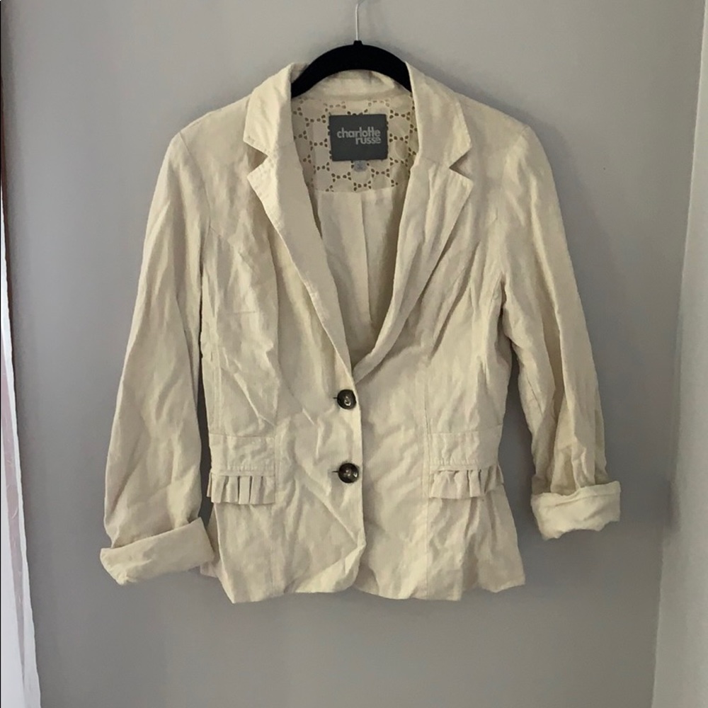Light Colored Peplum Blazer